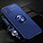 Ultra-thin Silicone Gel Soft Case Cover with Magnetic Finger Ring Stand T01 for Huawei Honor X10 Max 5G Blue