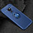 Ultra-thin Silicone Gel Soft Case Cover with Magnetic Finger Ring Stand T01 for Huawei Mate 20 Blue