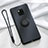 Ultra-thin Silicone Gel Soft Case Cover with Magnetic Finger Ring Stand T01 for Huawei Mate 20 Pro Black