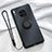 Ultra-thin Silicone Gel Soft Case Cover with Magnetic Finger Ring Stand T01 for Huawei Mate 30 Pro 5G Black