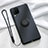 Ultra-thin Silicone Gel Soft Case Cover with Magnetic Finger Ring Stand T01 for Huawei Nova 6 SE Black