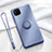 Ultra-thin Silicone Gel Soft Case Cover with Magnetic Finger Ring Stand T01 for Huawei Nova 6 SE Purple