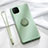 Ultra-thin Silicone Gel Soft Case Cover with Magnetic Finger Ring Stand T01 for Huawei P40 Lite