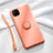 Ultra-thin Silicone Gel Soft Case Cover with Magnetic Finger Ring Stand T01 for Huawei P40 Lite Orange
