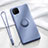 Ultra-thin Silicone Gel Soft Case Cover with Magnetic Finger Ring Stand T01 for Huawei P40 Lite Purple