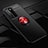 Ultra-thin Silicone Gel Soft Case Cover with Magnetic Finger Ring Stand T01 for Huawei P40 Pro