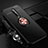 Ultra-thin Silicone Gel Soft Case Cover with Magnetic Finger Ring Stand T01 for OnePlus 8 Gold and Black