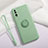 Ultra-thin Silicone Gel Soft Case Cover with Magnetic Finger Ring Stand T01 for Oppo Find X2
