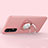 Ultra-thin Silicone Gel Soft Case Cover with Magnetic Finger Ring Stand T01 for Oppo Find X2 Neo