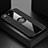 Ultra-thin Silicone Gel Soft Case Cover with Magnetic Finger Ring Stand T01 for Oppo R15X Black