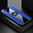 Ultra-thin Silicone Gel Soft Case Cover with Magnetic Finger Ring Stand T01 for Oppo R15X Blue