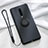 Ultra-thin Silicone Gel Soft Case Cover with Magnetic Finger Ring Stand T01 for Oppo RX17 Pro Black