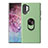 Ultra-thin Silicone Gel Soft Case Cover with Magnetic Finger Ring Stand T01 for Samsung Galaxy Note 10 Plus 5G Green