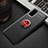 Ultra-thin Silicone Gel Soft Case Cover with Magnetic Finger Ring Stand T01 for Samsung Galaxy S20 Plus 5G Red and Black