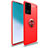 Ultra-thin Silicone Gel Soft Case Cover with Magnetic Finger Ring Stand T01 for Samsung Galaxy S20 Ultra 5G Red