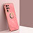 Ultra-thin Silicone Gel Soft Case Cover with Magnetic Finger Ring Stand T01 for Samsung Galaxy S23 Ultra 5G