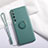 Ultra-thin Silicone Gel Soft Case Cover with Magnetic Finger Ring Stand T01 for Xiaomi Mi 10