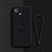 Ultra-thin Silicone Gel Soft Case Cover with Magnetic Finger Ring Stand T01 for Xiaomi Mi 11 5G Black