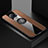 Ultra-thin Silicone Gel Soft Case Cover with Magnetic Finger Ring Stand T01 for Xiaomi Poco F2 Pro Brown