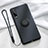 Ultra-thin Silicone Gel Soft Case Cover with Magnetic Finger Ring Stand T02 for Huawei P30 Black