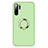 Ultra-thin Silicone Gel Soft Case Cover with Magnetic Finger Ring Stand T02 for Huawei P30 Pro New Edition Green