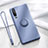 Ultra-thin Silicone Gel Soft Case Cover with Magnetic Finger Ring Stand T02 for Huawei P30 Purple