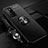 Ultra-thin Silicone Gel Soft Case Cover with Magnetic Finger Ring Stand T02 for Huawei P40 Black