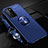 Ultra-thin Silicone Gel Soft Case Cover with Magnetic Finger Ring Stand T02 for Huawei P40 Blue