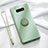 Ultra-thin Silicone Gel Soft Case Cover with Magnetic Finger Ring Stand T02 for Samsung Galaxy S10e Green