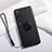 Ultra-thin Silicone Gel Soft Case Cover with Magnetic Finger Ring Stand T02 for Xiaomi Mi 10 Pro Black