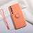 Ultra-thin Silicone Gel Soft Case Cover with Magnetic Finger Ring Stand T02 for Xiaomi Mi 10 Pro Orange