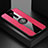 Ultra-thin Silicone Gel Soft Case Cover with Magnetic Finger Ring Stand T02 for Xiaomi Mi 9T Pro Hot Pink