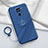 Ultra-thin Silicone Gel Soft Case Cover with Magnetic Finger Ring Stand T02 for Xiaomi Redmi 10X 4G