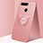 Ultra-thin Silicone Gel Soft Case Cover with Magnetic Finger Ring Stand T03 for Huawei Honor V20 Pink