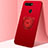 Ultra-thin Silicone Gel Soft Case Cover with Magnetic Finger Ring Stand T03 for Huawei Honor View 20 Red