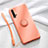 Ultra-thin Silicone Gel Soft Case Cover with Magnetic Finger Ring Stand T03 for Huawei Nova 5 Pro Orange