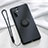 Ultra-thin Silicone Gel Soft Case Cover with Magnetic Finger Ring Stand T03 for Huawei P30 Pro New Edition Black