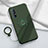 Ultra-thin Silicone Gel Soft Case Cover with Magnetic Finger Ring Stand T03 for Oppo Find X2 Neo Green
