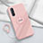 Ultra-thin Silicone Gel Soft Case Cover with Magnetic Finger Ring Stand T03 for Oppo Find X2 Neo Pink