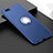 Ultra-thin Silicone Gel Soft Case Cover with Magnetic Finger Ring Stand T03 for Oppo R17 Neo Blue