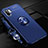 Ultra-thin Silicone Gel Soft Case Cover with Magnetic Finger Ring Stand T03 for Samsung Galaxy Note 10 Plus Blue