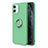 Ultra-thin Silicone Gel Soft Case Cover with Magnetic Finger Ring Stand T04 for Apple iPhone 11 Green