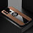 Ultra-thin Silicone Gel Soft Case Cover with Magnetic Finger Ring Stand T04 for Huawei Honor 20 Lite Brown