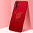 Ultra-thin Silicone Gel Soft Case Cover with Magnetic Finger Ring Stand T04 for Huawei Honor 20 Red