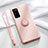 Ultra-thin Silicone Gel Soft Case Cover with Magnetic Finger Ring Stand T04 for Huawei Honor View 30 5G