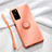 Ultra-thin Silicone Gel Soft Case Cover with Magnetic Finger Ring Stand T04 for Huawei Honor View 30 5G