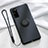 Ultra-thin Silicone Gel Soft Case Cover with Magnetic Finger Ring Stand T04 for Huawei Honor View 30 5G Black