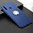 Ultra-thin Silicone Gel Soft Case Cover with Magnetic Finger Ring Stand T04 for Huawei Nova 4e Blue