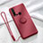 Ultra-thin Silicone Gel Soft Case Cover with Magnetic Finger Ring Stand T04 for Huawei Nova 5i Red Wine