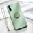 Ultra-thin Silicone Gel Soft Case Cover with Magnetic Finger Ring Stand T04 for Huawei P20 Green